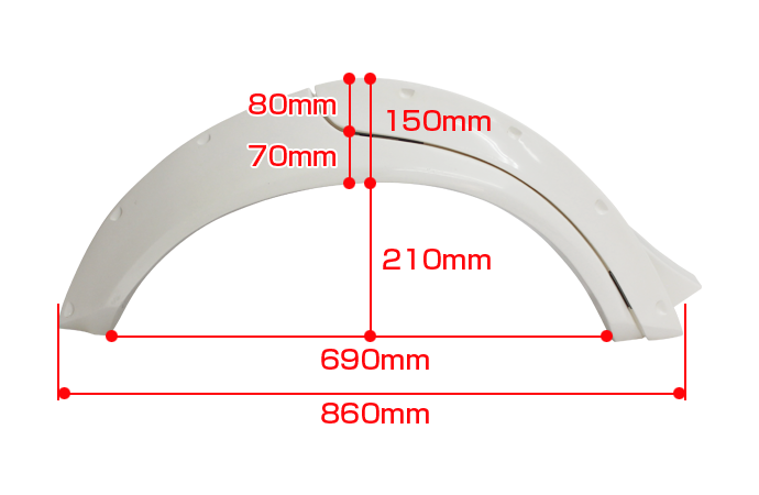 Universal Fenders 55mm 4 door
